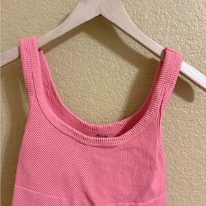 Tilly's Pink Ribbed Crop Top